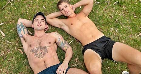 What's better than a nice outdoor workout with your buddy? A back home friendly fuck. Brandon Anderson and Dakota Payne pump iron before pumping each other's asses in this hot and sweaty scene.