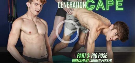 In this third episode of Generation Gape, Max Lorde is teaching yoga, and Levi gets interested with the downward pig pose. Levi demonstrates the pose, and Max starts eating Levi's ass.