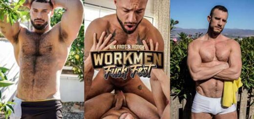 Nik Fros has been hard at work out in the groves of the Lucas Entertainment villa in Spain when he catches the eye of Ridick. Nik Fros would catch the eye of any man with a pulse: he’s a
