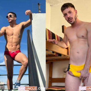 The sun is up, the day is warm, and Fer is hot as fuck! This hunky Latino loves a good sunbathing session on the terrace patio of his apartment. Yet, there’s something he likes even more: